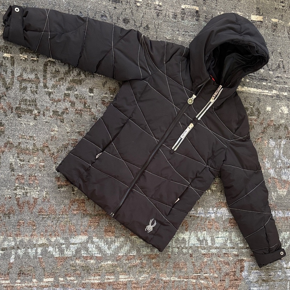 Spyder Black Ski Jacket for Kids
